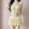 [Glutinous Rice Sweetheart] Split Swimsuit Women's Cake Skirt Split Two-piece Skinny Girl Sweet Girl Swimsuit Women