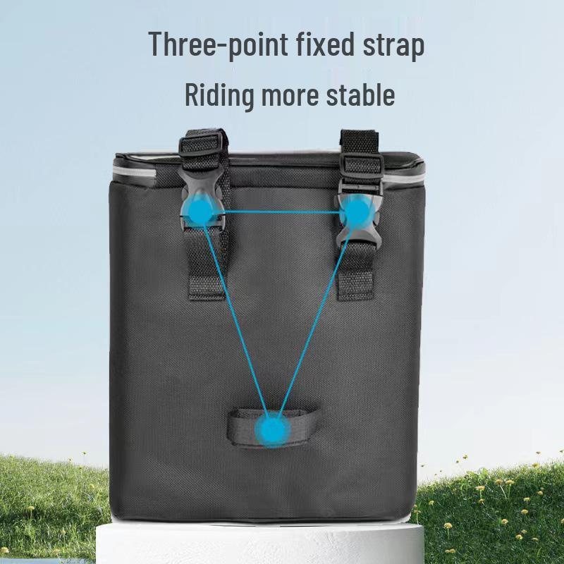 Large-Capacity Waterproof Storage Bag with Front Pocket for Electric Scooters & Bicycles