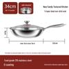316 Stainless Steel Non-stick Wok with Steamer