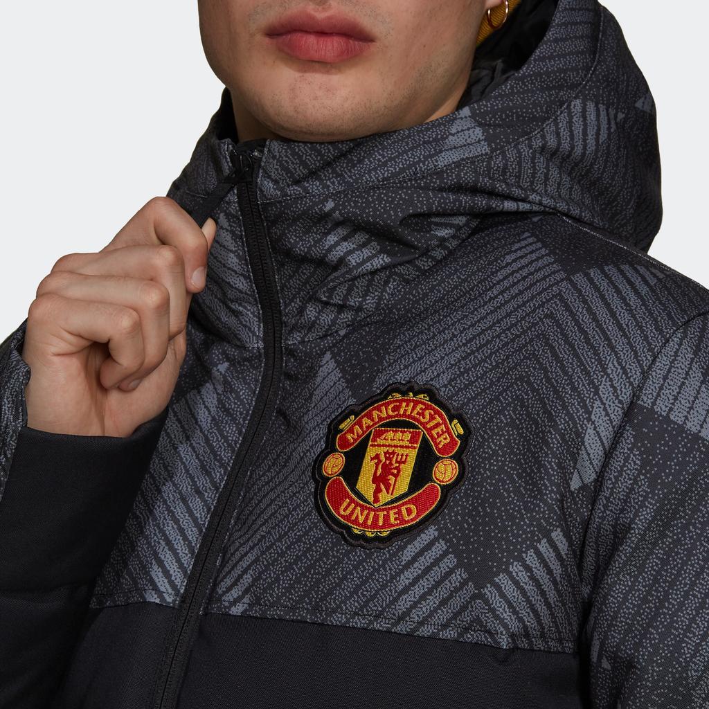 Adidas Manchester United SSP Down Jacket With Hood Men Outerwear Black GR3870