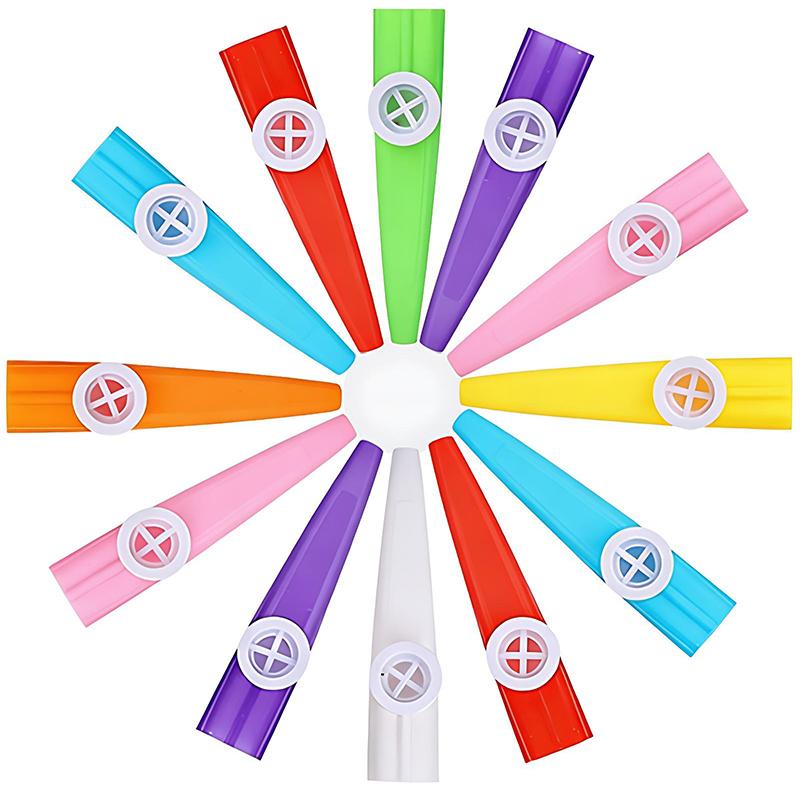 4/8/16PCS Assorted Colorful Plastic Kazoo Whistle Noise Makers Suitable for Party Gathering Games Cheering Up Giveaway Gifts ZYF