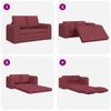Sleeper Sofa 60 cm Wine Red Fabric
