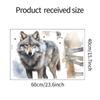 3D Realistic Wolf Wall Sticker Self-Adhesive Background Decor for Bedroom Living Room Home Decoration