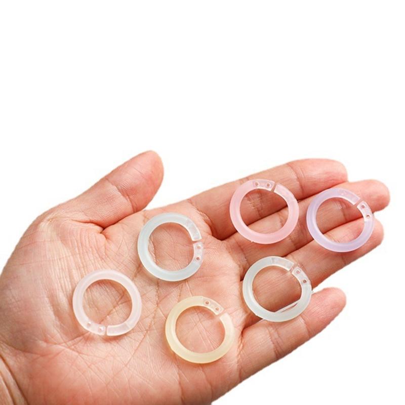 100Pcs Colorful Binder Rings 15mm Detachable Binder Rings Book Rings for Index Card Loose Leaf Notebook Binder Journal