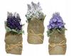 Lavender in a jute casing 17x7cm Artificial decorative plant