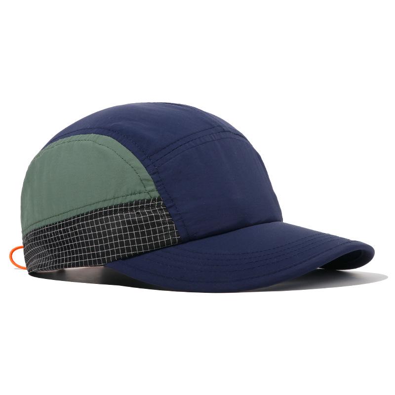 Unisex Quick-Dry Elastic Drawstring Five-Panel Baseball Cap: Breathable Outdoor Duckbill Design