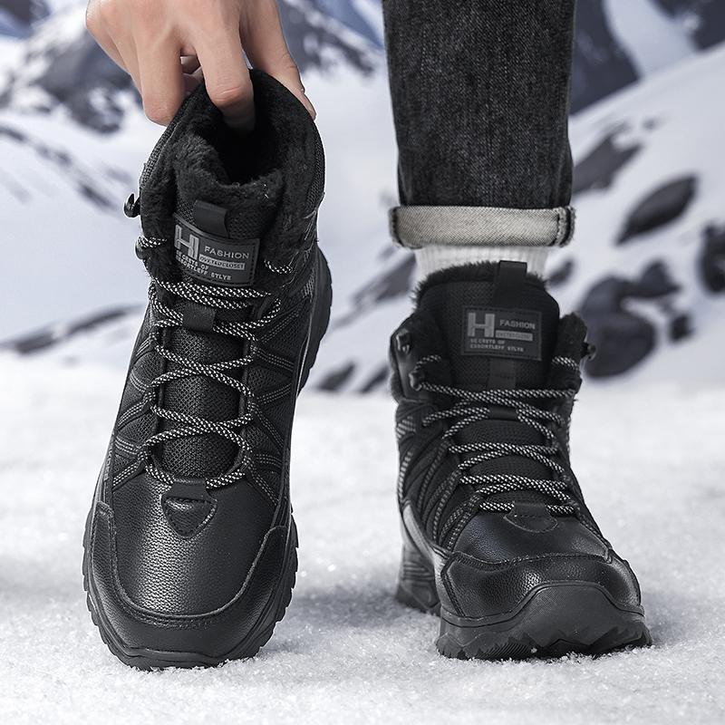 Winter Snow Boots For Men Women Keep Warm Cotton Shoes Outdoor Hiking Shoes Plush Warm High Ankle Boot Man Sneakers