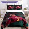 Cristiano Ronaldo Bedding Set Breathable Duvet Cover with Pillowcases Decorative Bed Linen for Bedroom Home Decoration Birthday Gift