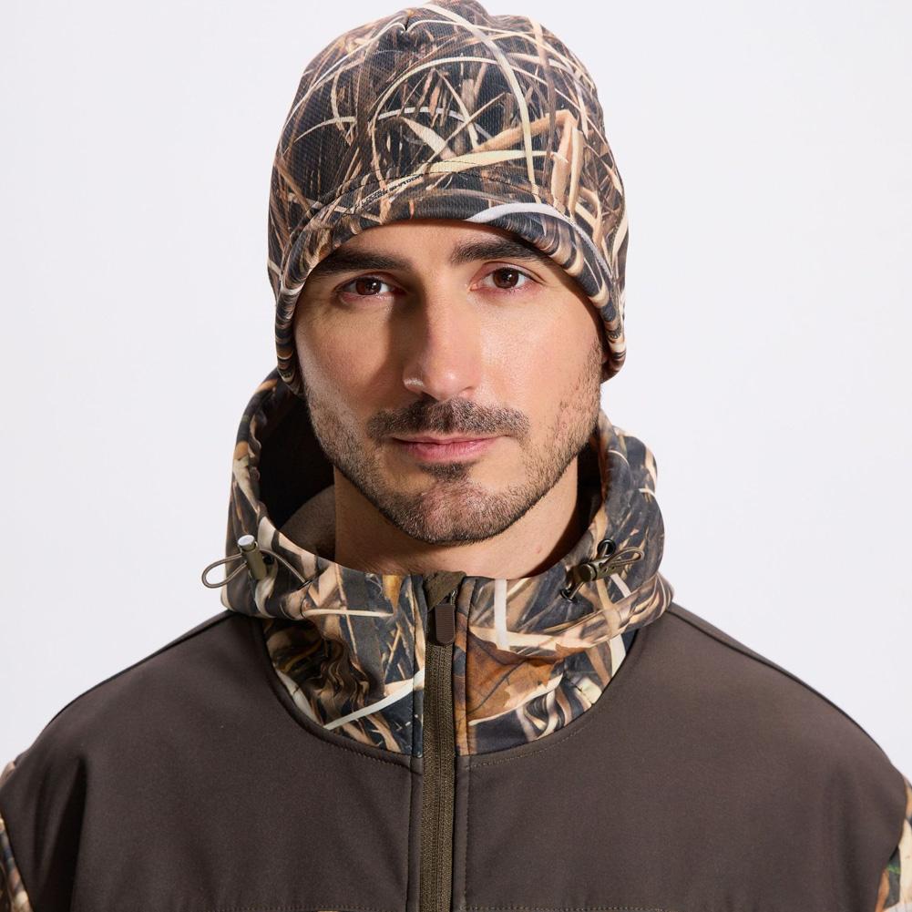 

Autumn Winter Thickened Fleece Cold Hat Dry Leaf Grass Pattern Windproof Coldproof Concealment Hat For Outdoor Cycling Hiking Trekking #2