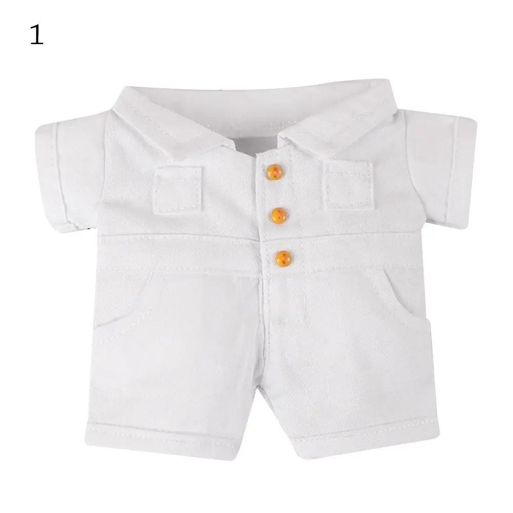 20CM Doll Clothes Tooling Style Vest Shorts Tight Fitting Uniform Knitted Sweater Overalls Suit For Idol Dolls Accessories