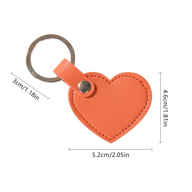 Leather Heart Key Chain Fashion Leather Heart Shape Keychain Women Car Key Holder Home Key Ring Charm Bag Car Pendant Gift