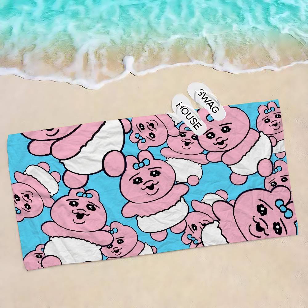 O-Opanchu Cute Usagi Microfiber Beach Towel Absorbent Quick dry Soft Yoga Swimming Resort Mountain Climbing Towel