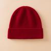 % Pure Cashmere Top Luxury Women's Solid Color Simple Wind First-line Knitted Seamless Headgear Average Size
