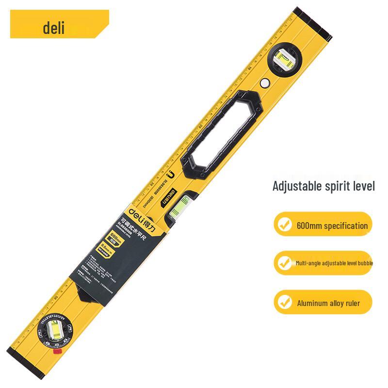 Deli Multi-Angle Magnetic Spirit Level 600mm