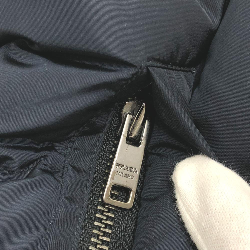 Prada Jaqueta de Penas de Pelo para Baixo / Nylon Azul Marinho