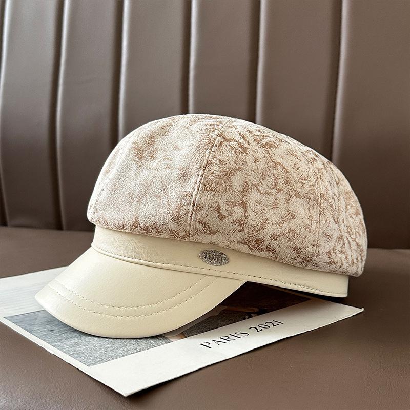 

Стильная и универсальная японская восьмиугольная шляпа для маленькой головы, которая может выгодно подчеркнуть ваше лицо осенью и зимой. Adjustable