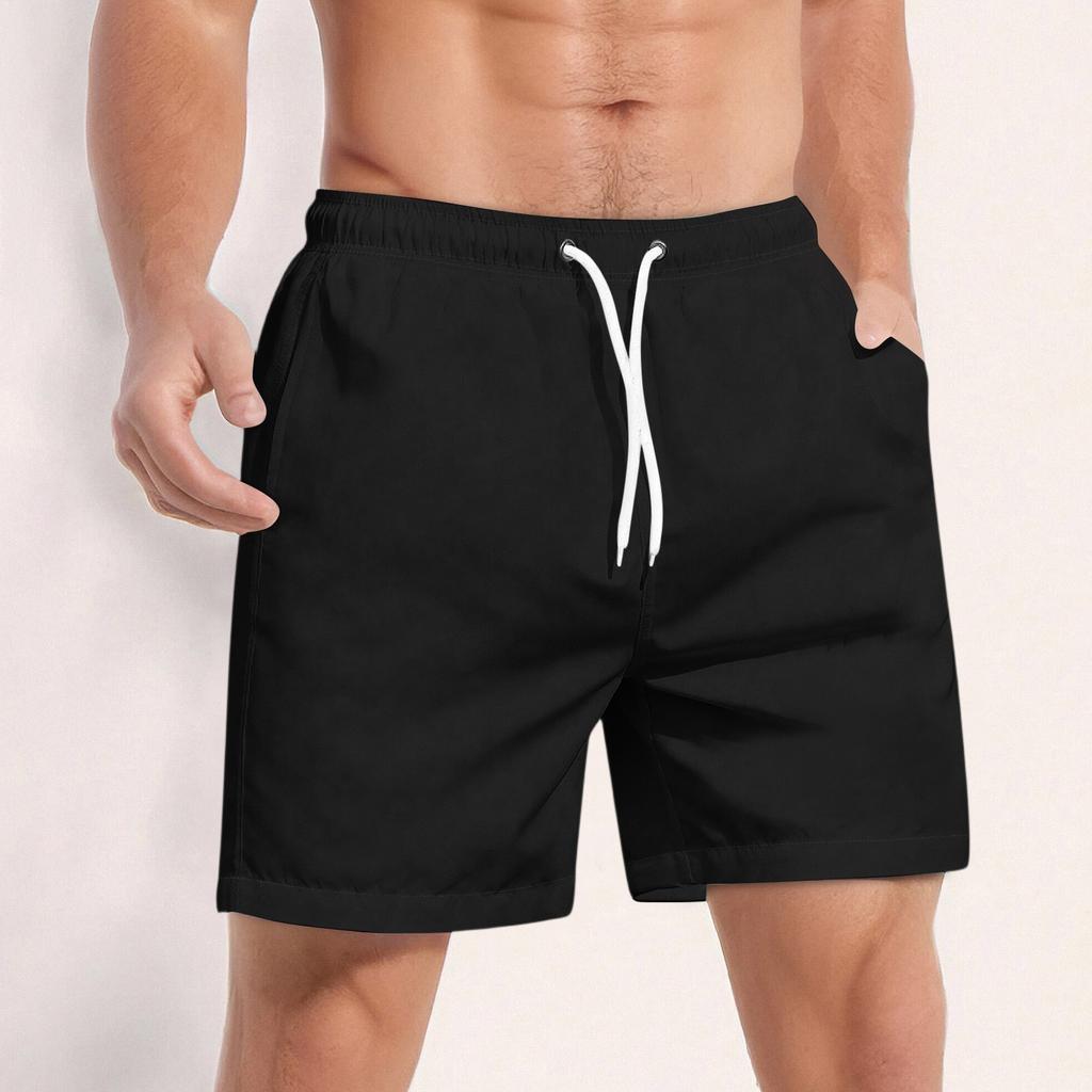 Men's Fashion Elastic Waist Drawstring Shorts Casual Pants