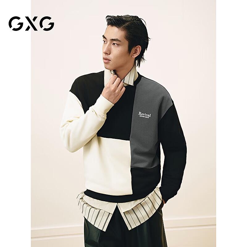 

GXG Men s Embroidered Round Neck Sweatshirt 185/XXL