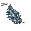 Collar Pin Brooch Imitation Crystal Inlaid Leaf Design Pin-Type Sparkling