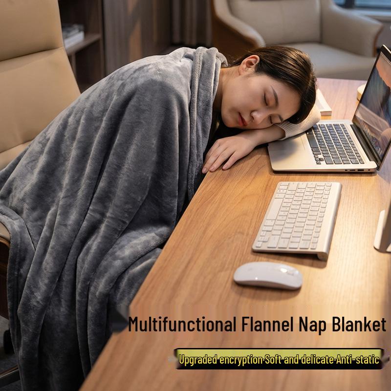 Multifunktionale Flanell-Fleece-Decke für alle Jahreszeiten, für Sofa und Klimaanlagen-Nickerchen