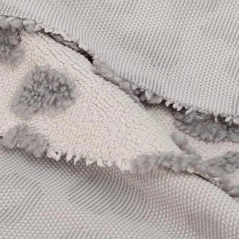 0.5m/1m/2m Thickened Lamb Wool Heart-shaped Jacquard Fabric for Sewing Coat Makeup Bag Dolls Blanket Pajamas DIY Clothing Fabric