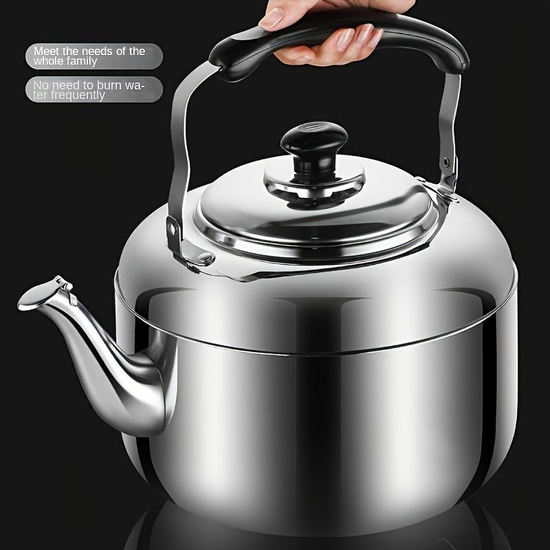 Stainless Steel Large Capacity Teapot - Versatile Kettle for Induction & Gas Stove, Heat-Retaining Design, Home & Restaurant Use