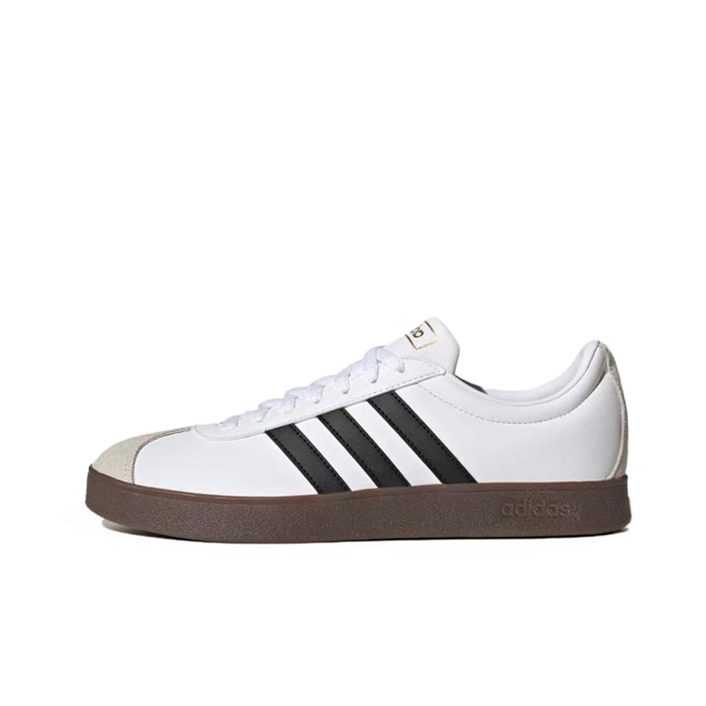 adidas Neo VL Court 2.0 Lively Island, Eiscreme-Leder Abriebfest Abriebfest Niedrig geschnittene Skateboard-Schuhe ID6015(Team799-)