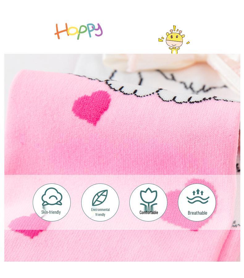 Șosete 3D Desen Animat Peste Genunchi pentru Copii, Lungime Medie - Colecția Toamnă/Iarnă