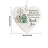 Thank You Neighbor Gift Heart Shaped Ornament 2D Acrylic Appreciation Present Christmas Tree Hanging Decor Moving Away Keepsake
