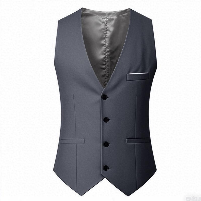 Men's Slim Fit British & Korean Style Suit Vest for Spring/Autumn