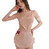 Sexy lingerie transparent small chest passion suit seduction pure desire women's three-point pajamas uniform suit