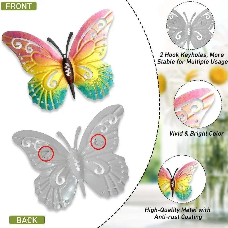 Gartendekoration Metall Schmetterling Außen Groß Wandkunst Heimdeko Schönheit Schmetterling An Wand Zaun Schuppenwand