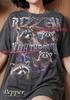 Rizz 'Em With The Tism Raccoon Trash Panda Comfort Colors® Tshirt, Funny Animal Meme Vintage Bootleg Space Galaxy Retro Graphic Tee