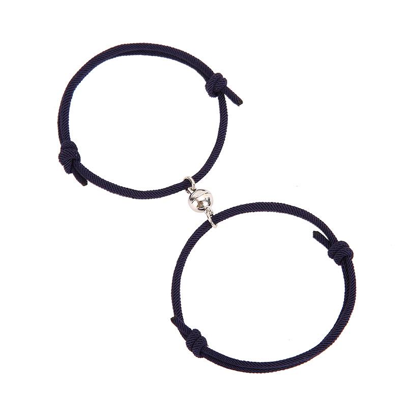 Milanese Magnetic Attraction Couple Bracelets - Pair of Simple Alloy Rope Jewelry