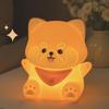 Silicone Night Light For Kids Safe Adjustable Cute Lamp With Raccoon Design Home Decor Products Novelty Lighting For Travel