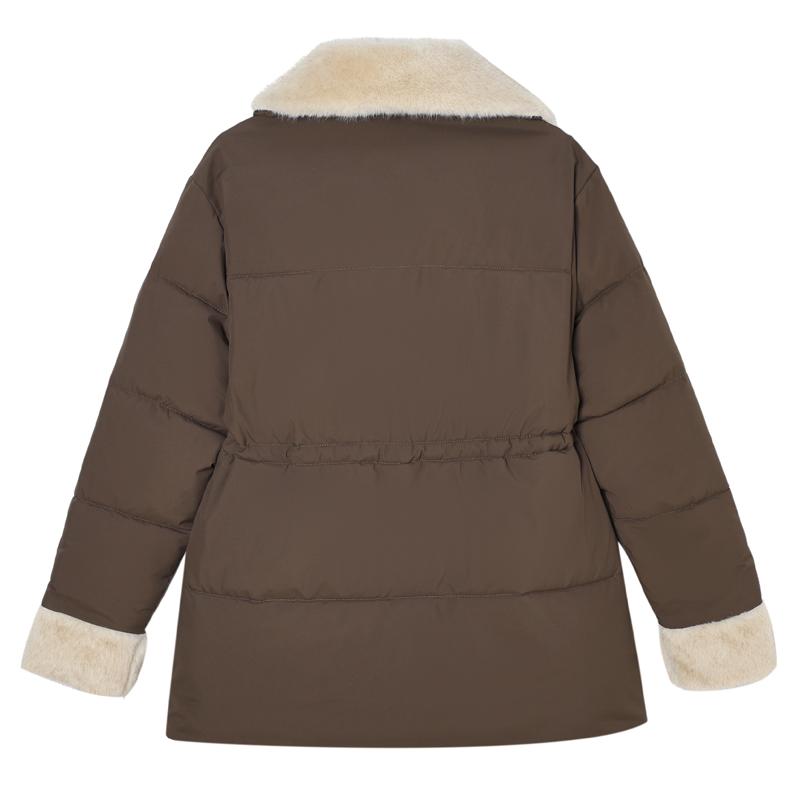 Fashion Winter Coat Female Warm Parkas Faux Fur Collar Casual Thick Women Jackets