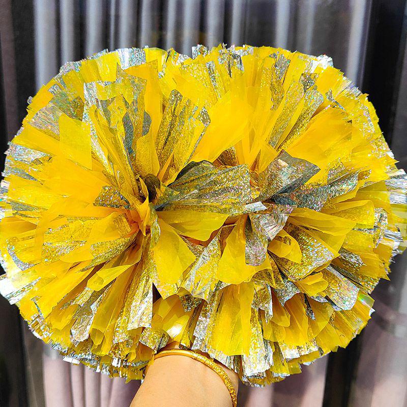 Rainbow Laser Cheerleading Pom Poms