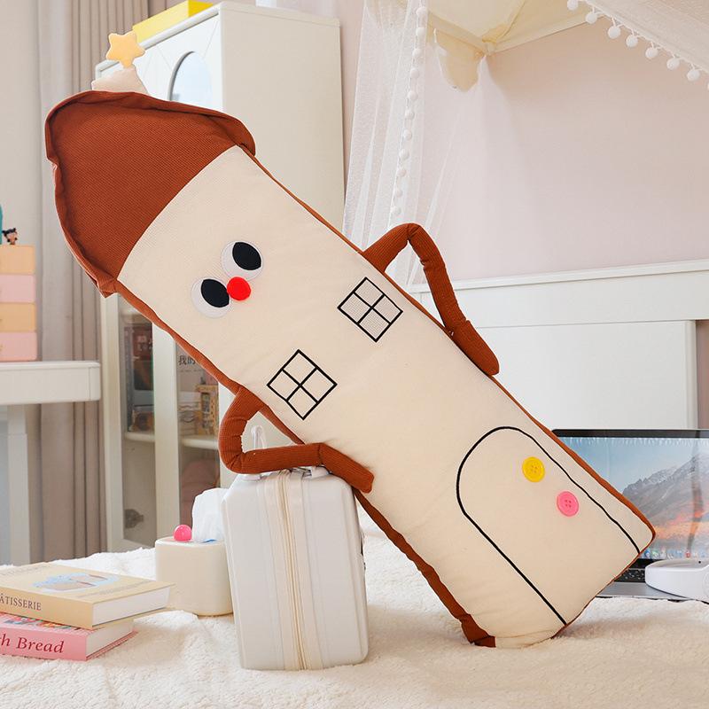 

Мультяшный дом длинная подушка для обнимания для девочек, подушка для ног, длинная подушка для обнимания, детская успокаивающая подушка для обнимания для сна 90*25cm（0.8kg） темно-коричневого