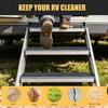 RV Step Covers 4 Packs, RV Stair Covers for Mobile Home and Camper, Camper Step Covers, Non Slip RV Step Rug Carpet Outside, Waterproof, Glow In The