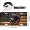 God Bless America License Plate – American Flag With Bald Eagle Patriotic Front Plate For Car, Truck, SUV – Durable Aluminum USA Auto Accessory