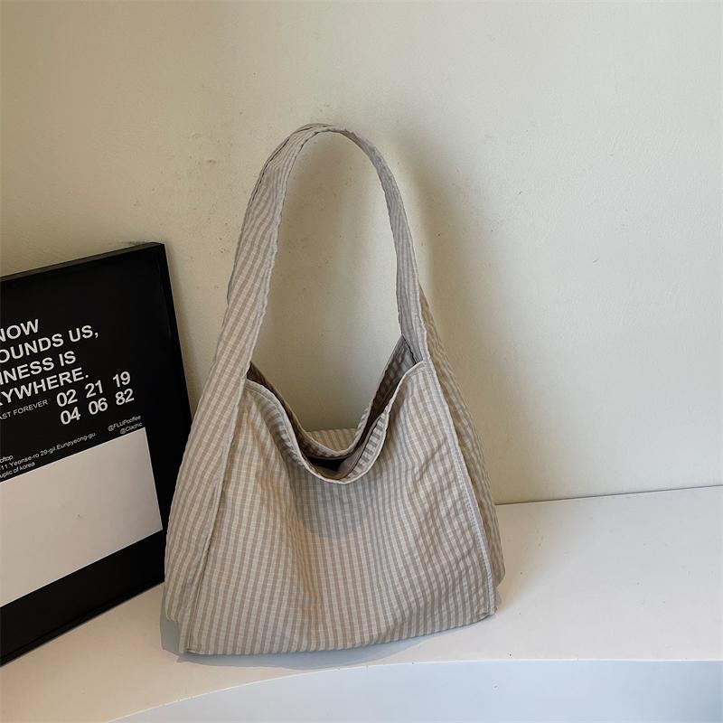 Tote Bag Women's Plaid Bag Large Capacity Shoulder Crossbody Bag