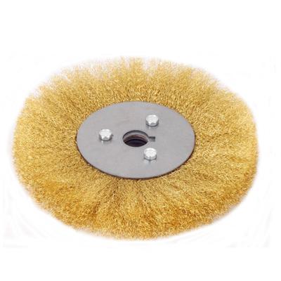 125/150mm Copper Wire Wheel Brush Brass Copper Wire Brush Soft Flat Grinder Wheel Crimped For Polishing, Burr Removing