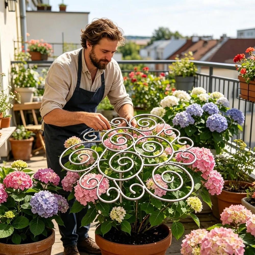 Rust-Proof Metal Plant Support Ring Weather-Resistant Flower Frame Support Garden Decoration