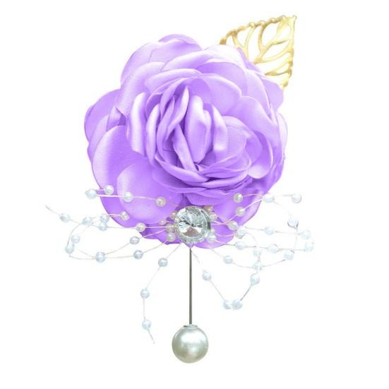 Yousheng Rose Wrist Corsage Boutonniere Fine Workmanship Rhinestone Corsage Elegant Wedding Flower Accessories