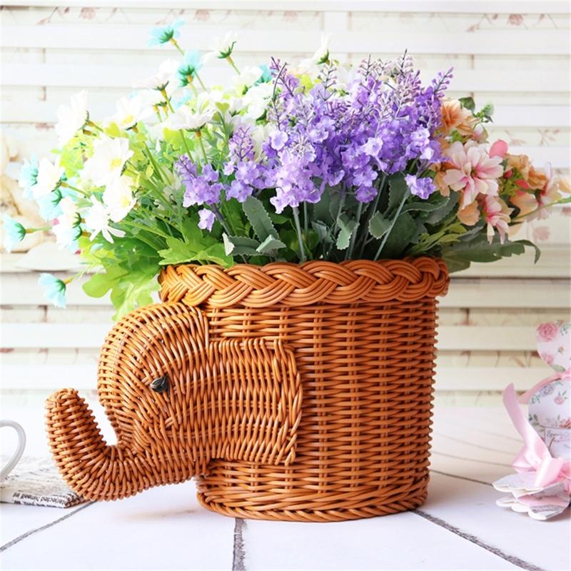 Charm Elegant Elephant Designs Handmade Sturdy Storage Baskets for Decoration and Storage Versatile Organizers