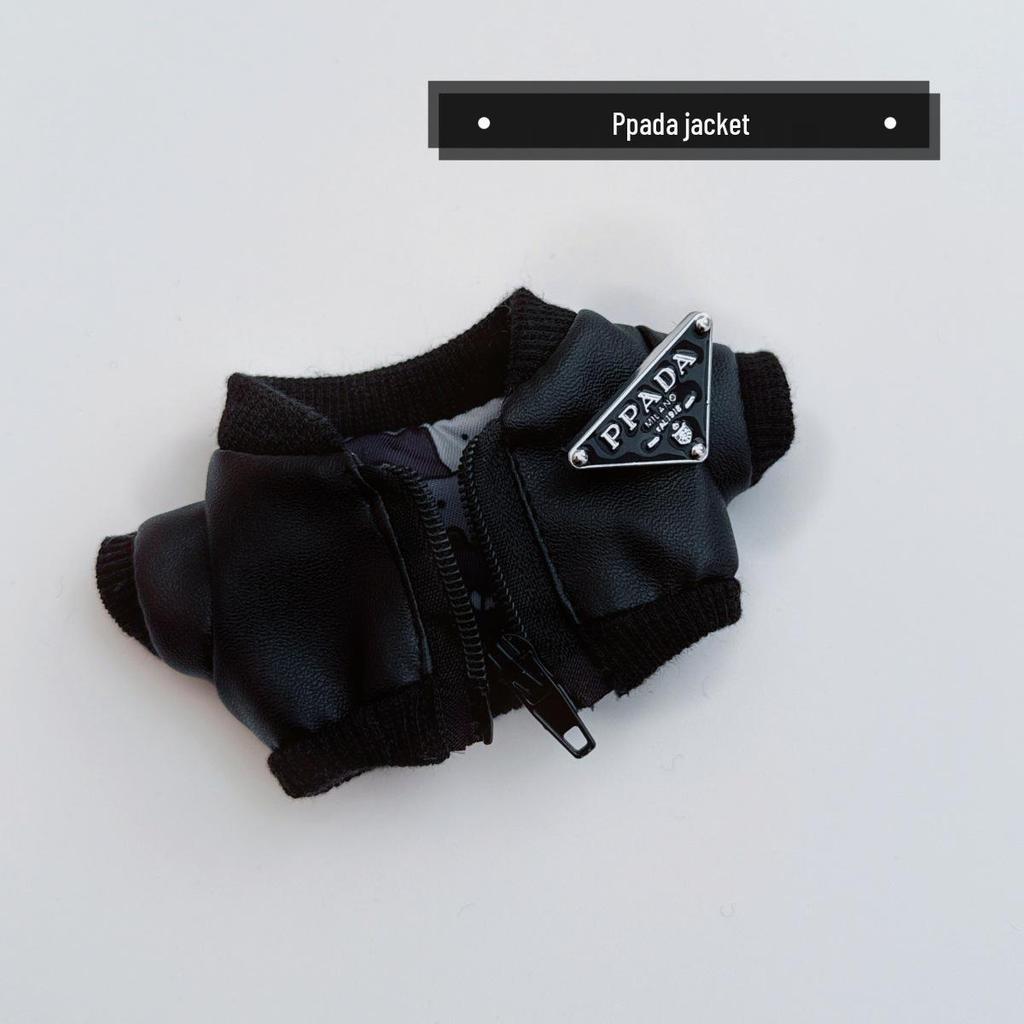 Baumwoll-Babykleidungsset im College-Stil - Beinhaltet Uniformhemd, Lederjacke und Mantel für Jungen und Mädchen (10cm-20cm)