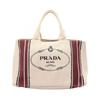 Used CANAPA Canapa Tote Bag Canvas Beige Bordeaux Black Used Women