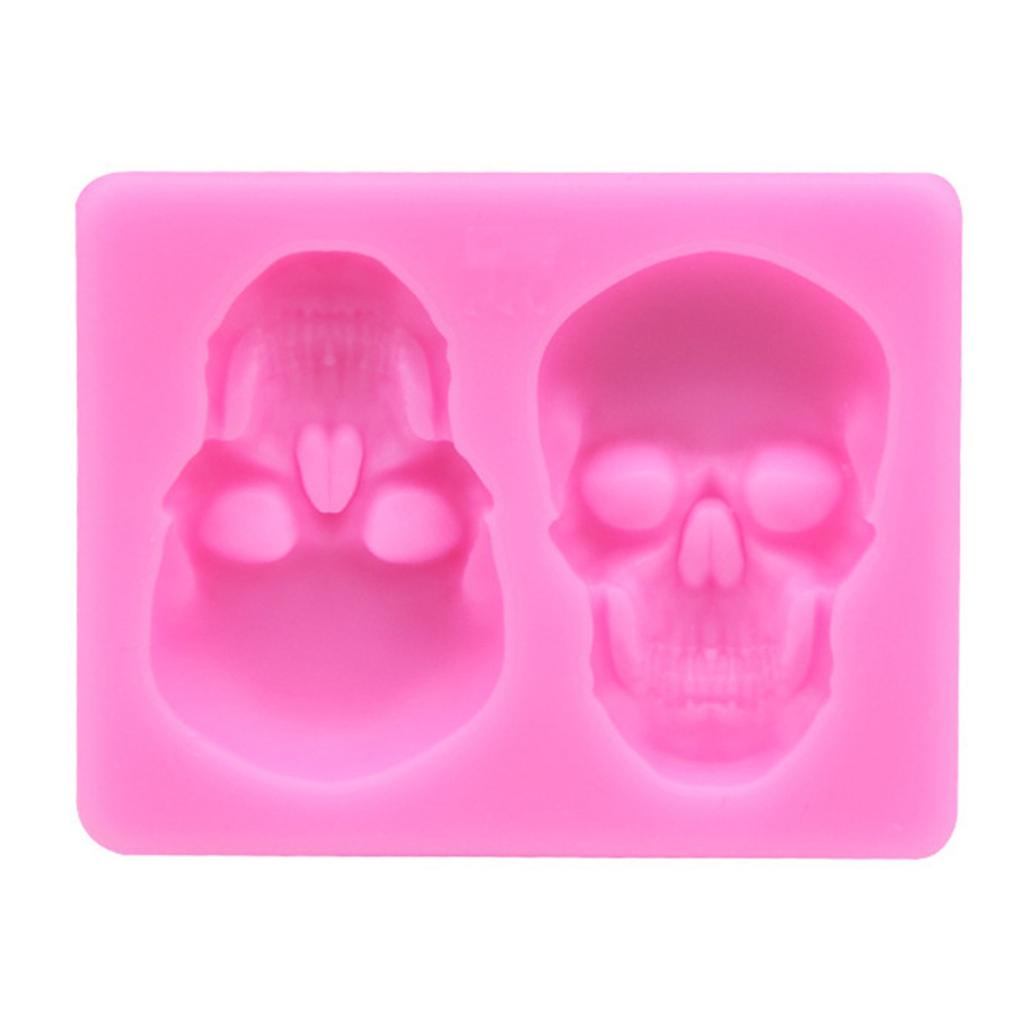 Silicone Skull Mold for Cake Decoration Flexible Non-Stick Baking Mold for Halloween Themed Edible Crafts and Candy Making
