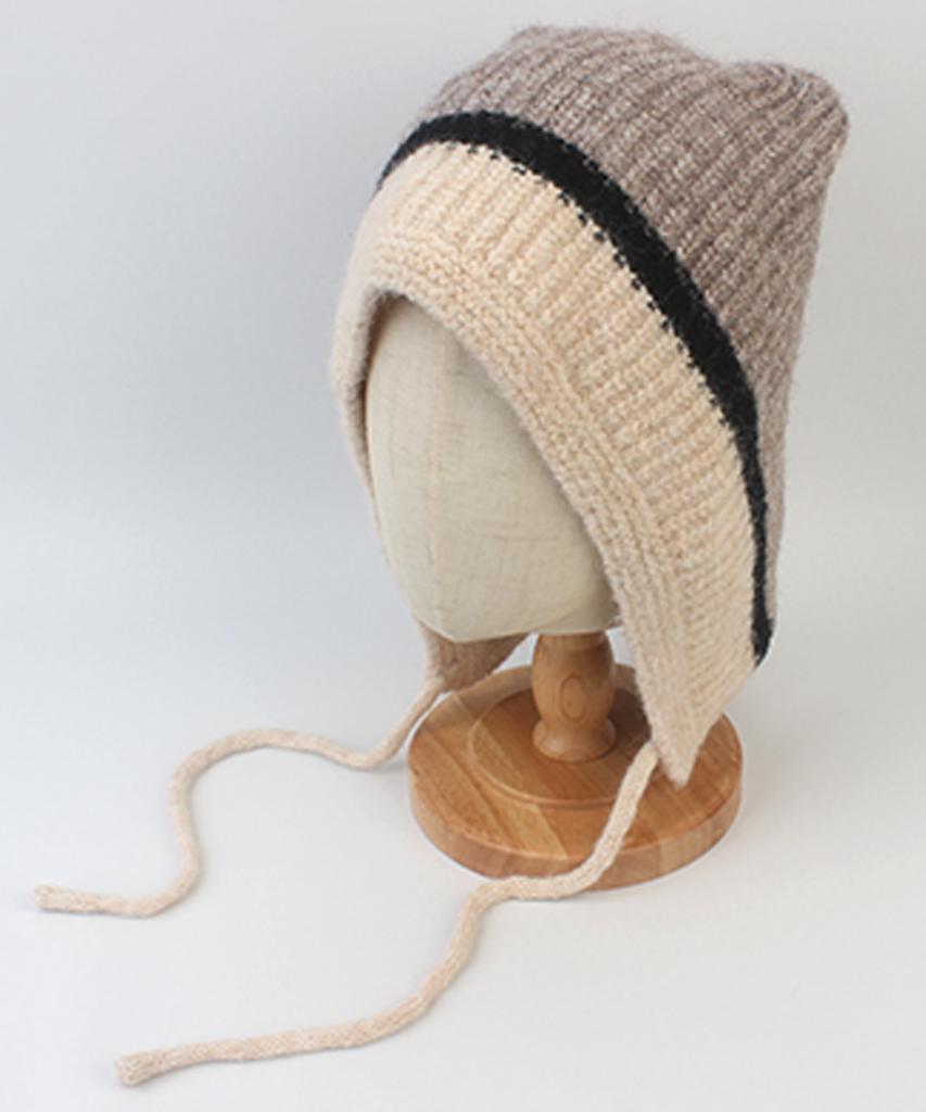 Yunibeosyeolkemiseuteuli Wool Twotone Cat Gray Earflap Hat