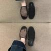 Summer Outer Wear Popular Mesh Woven Breathable Bag Head Half Slippers Women's 2025 New Versatile Outer Wear Fishing Net Sandals